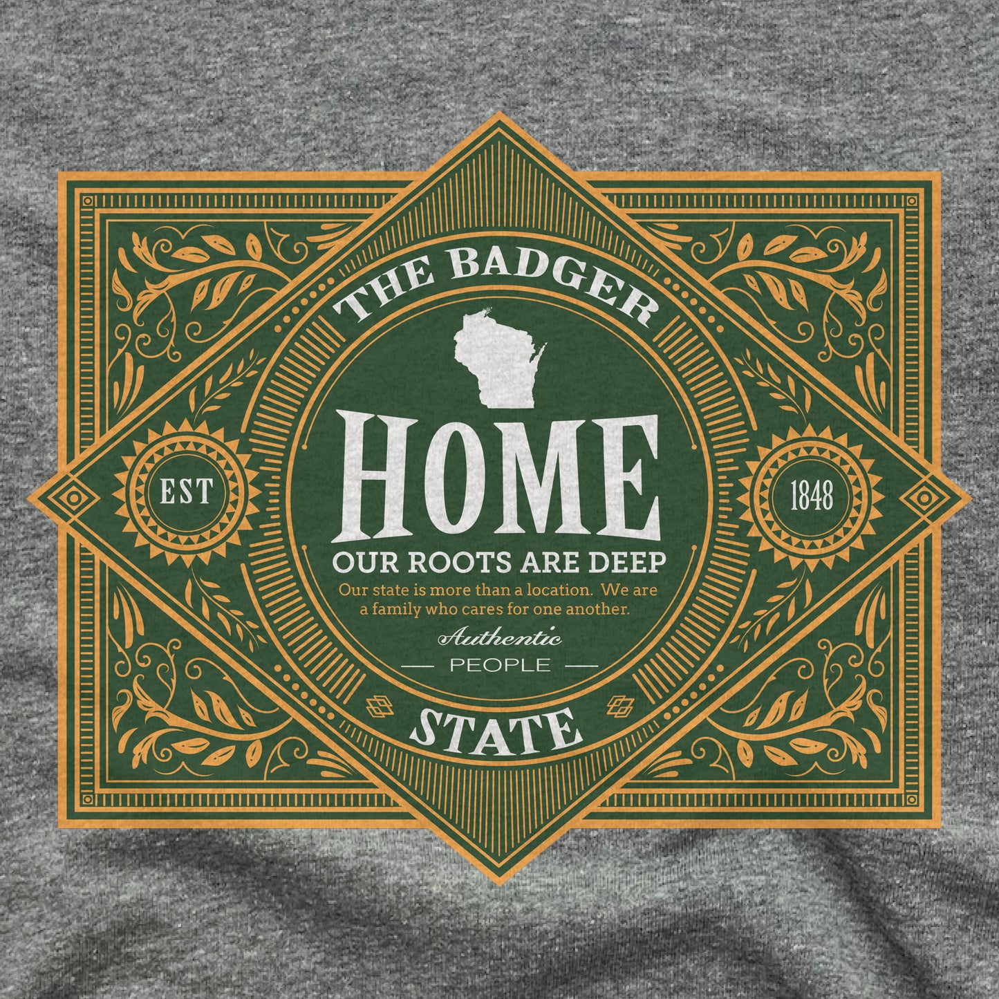 WISCONSIN | FREESET UNISEX TEE | VINTAGE