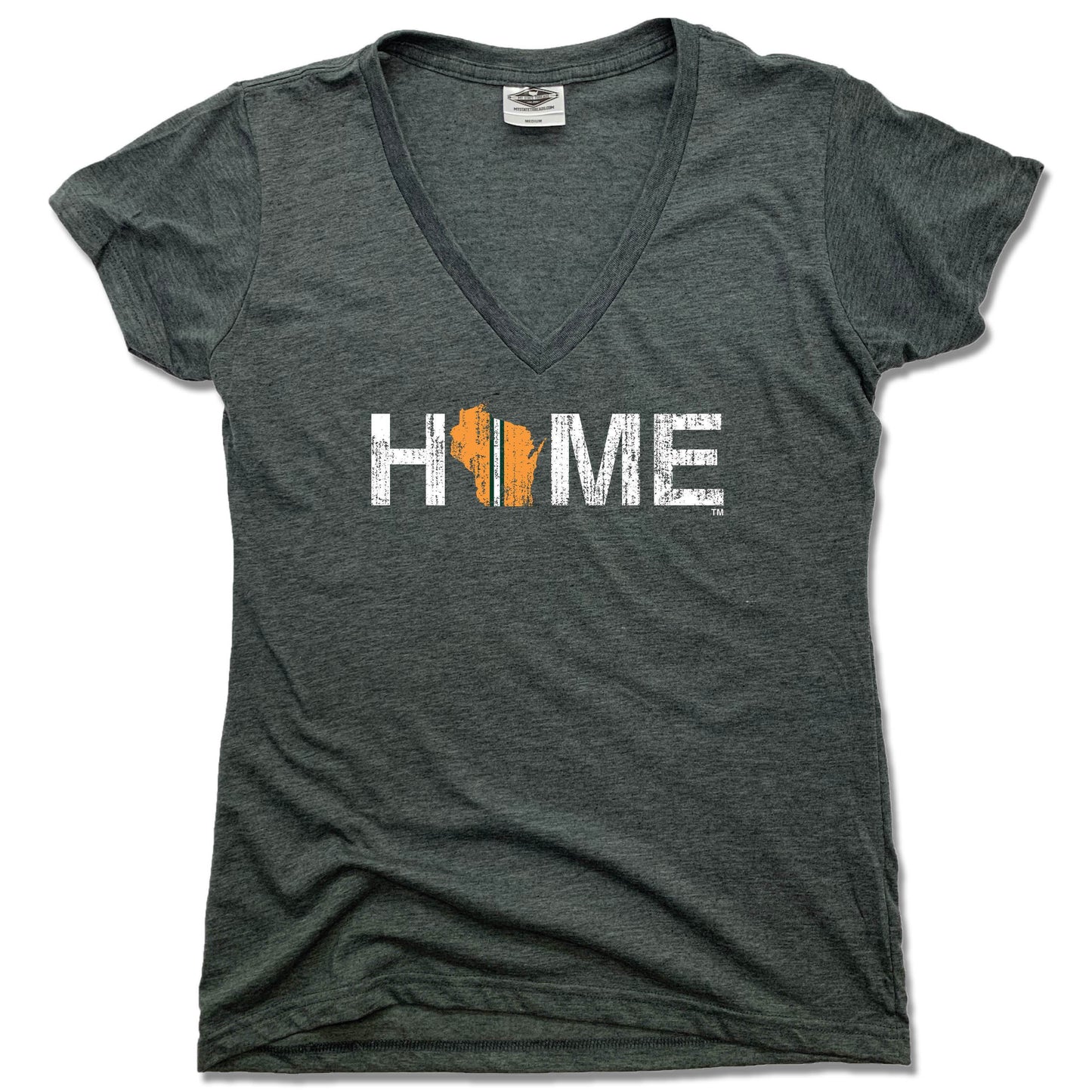 Wisconsin Home Stripe - Ladies' Tee - My State Threads