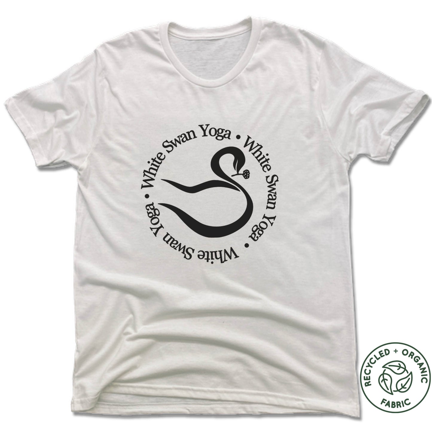 WHITE SWAN YOGA | UNISEX WHITE Recycled Tri-Blend | LOGO - My State Threads
