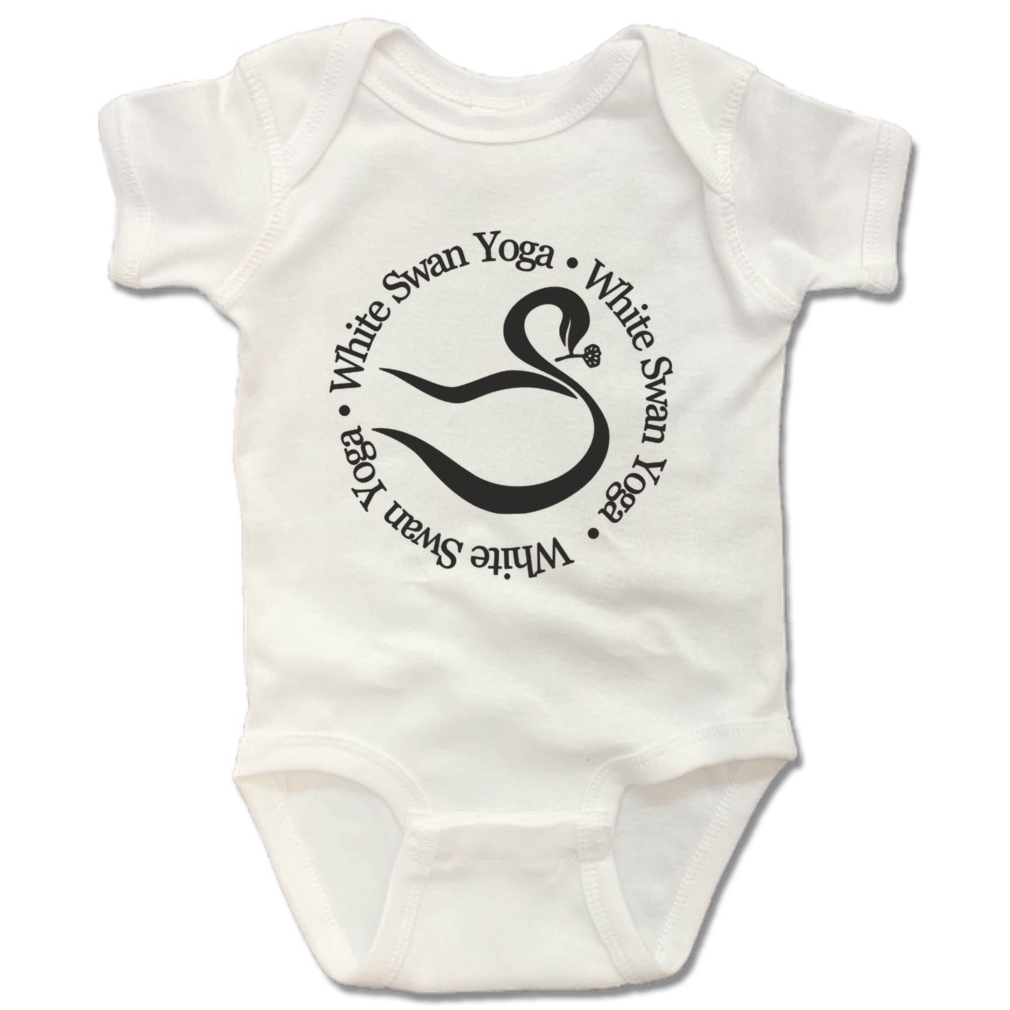 WHITE SWAN YOGA | WHITE ONESIE | LOGO
