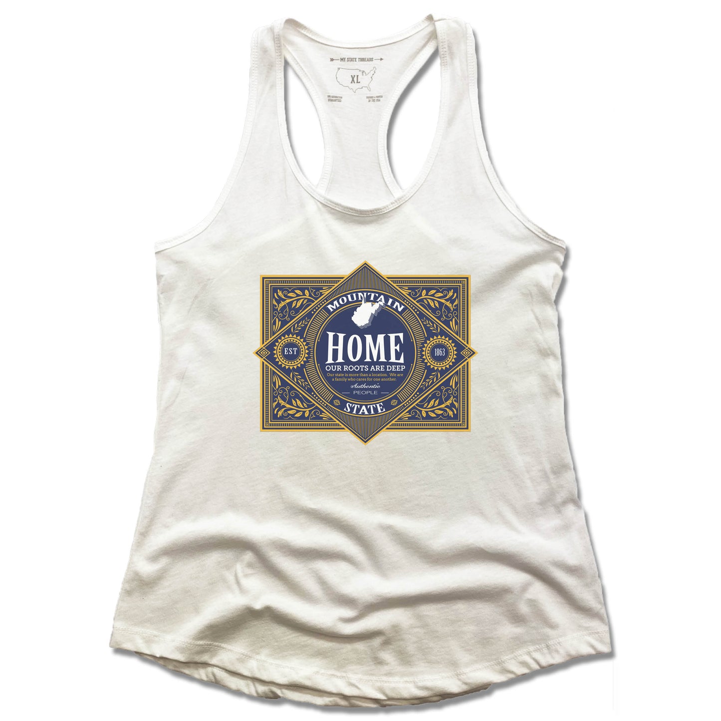 WEST VIRGINIA | LADIES TANK | VINTAGE - My State Threads