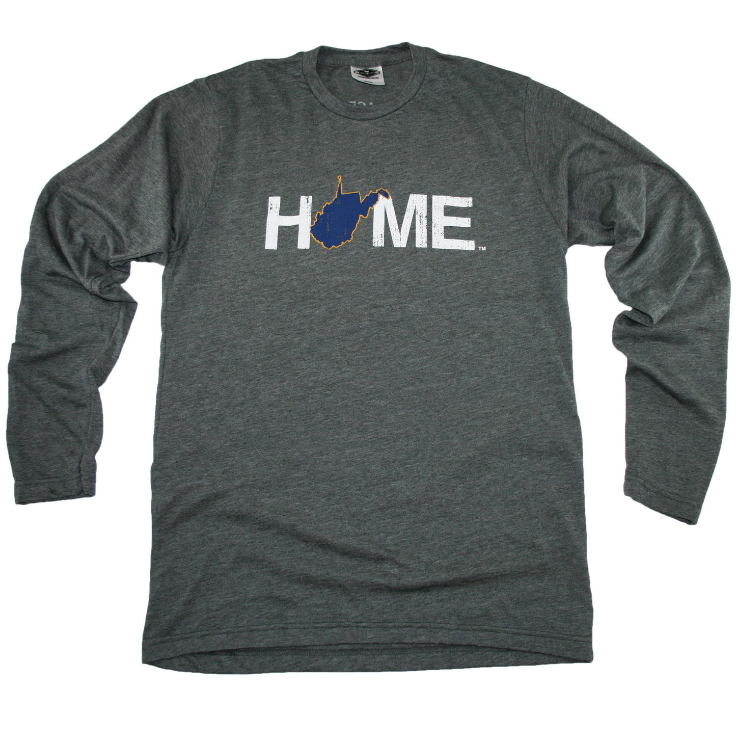 WEST VIRGINIA LONG SLEEVE TEE | HOME | NAVY/GOLD - My State Threads