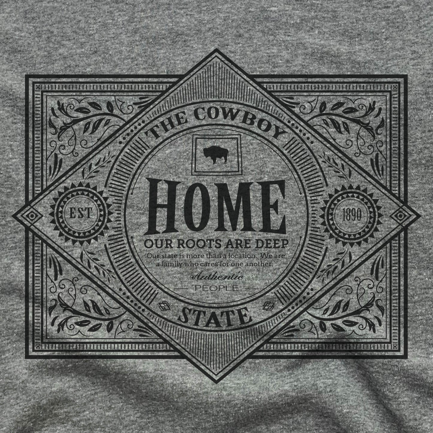WYOMING | FREESET LADIES TEE | VINTAGE BLACK