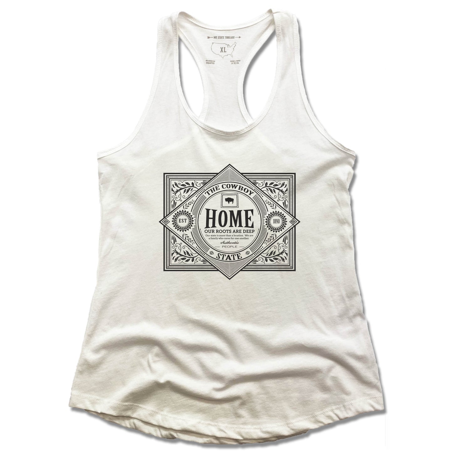 WYOMING | LADIES TANK | VINTAGE BLACK