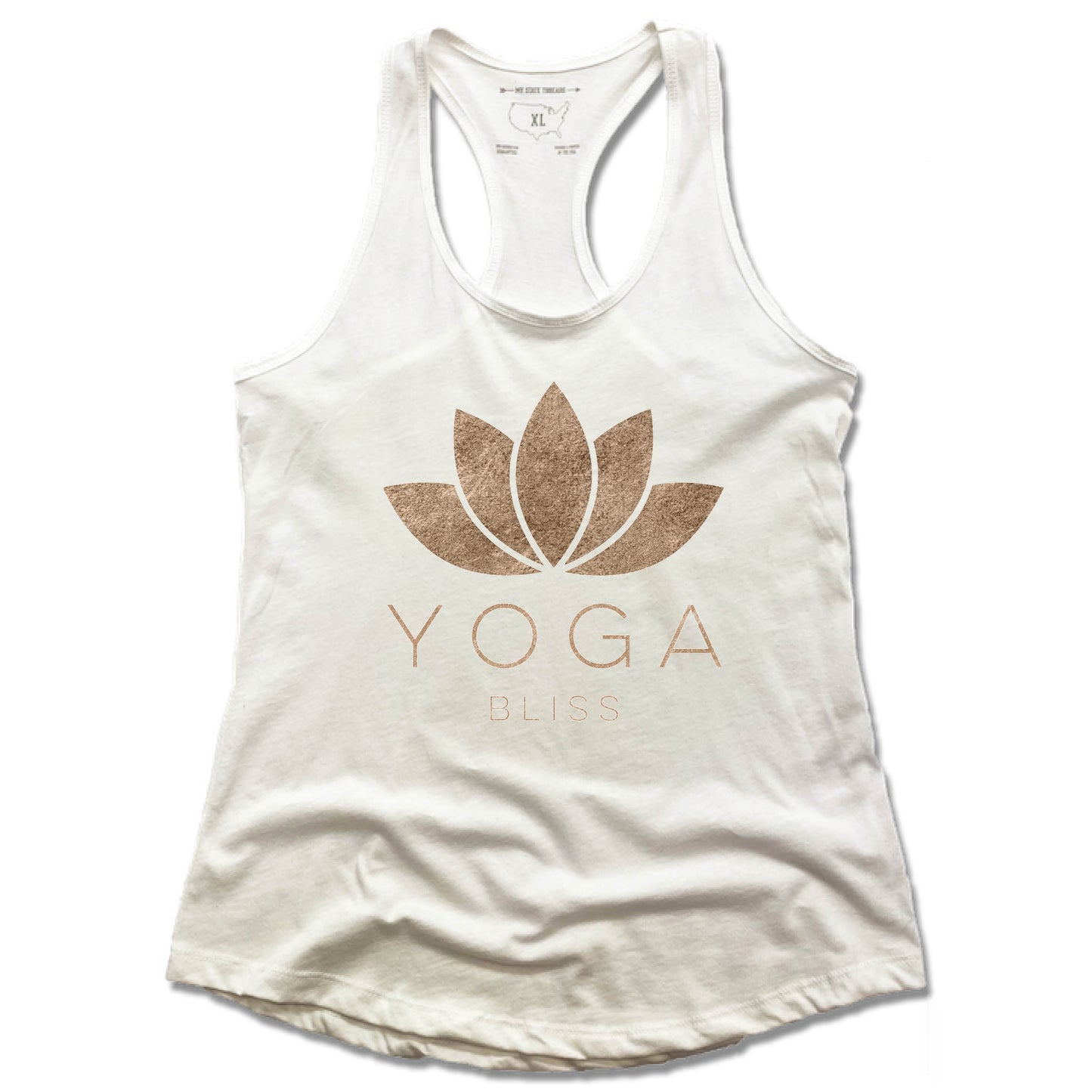YOGA BLISS | LADIES WHITE TANK | YOGA - My State Threads