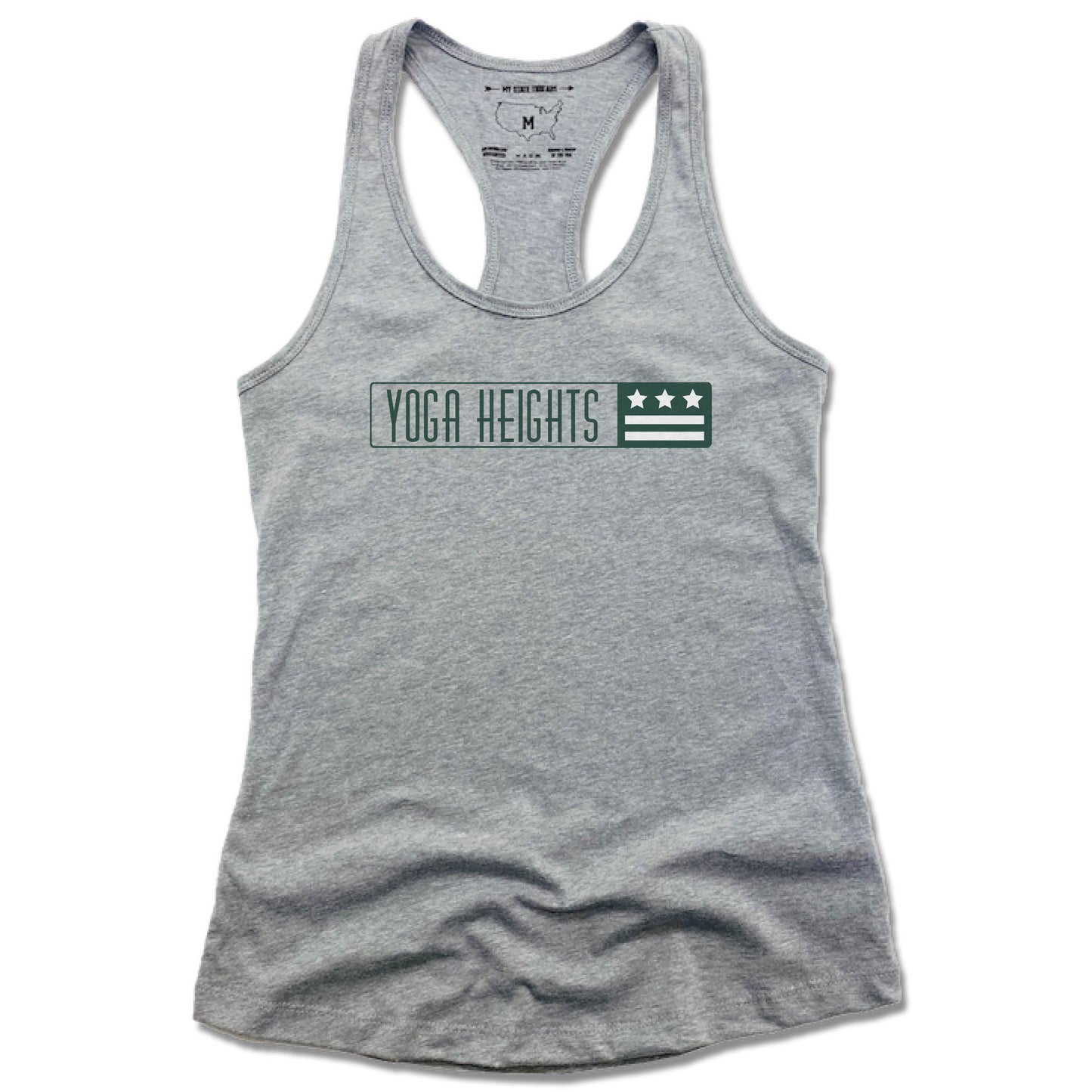 YOGA HEIGHTS | LADIES GRAY TANK | YH COLOR LOGO