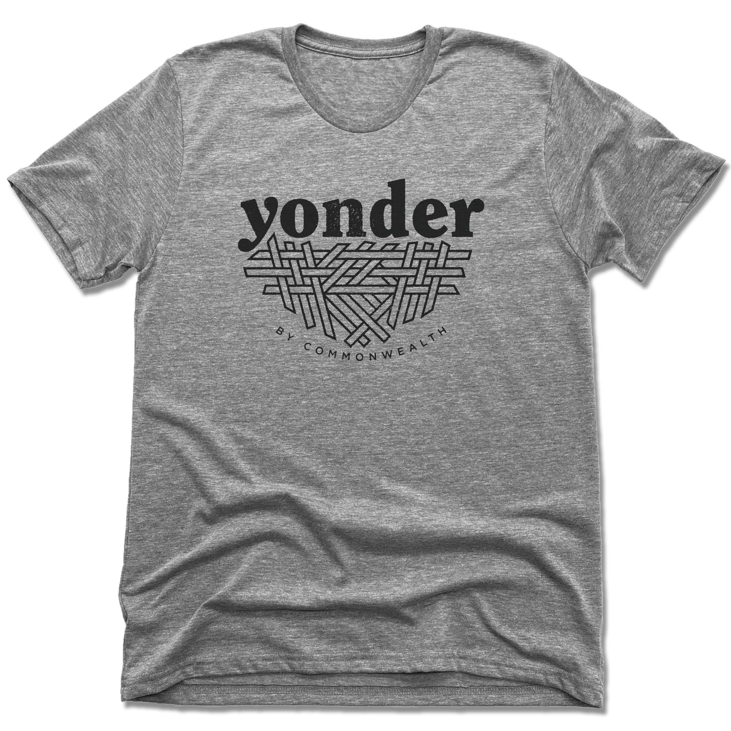 YONDER | UNISEX GRAY Recycled Tri-Blend | BLACK LOGO