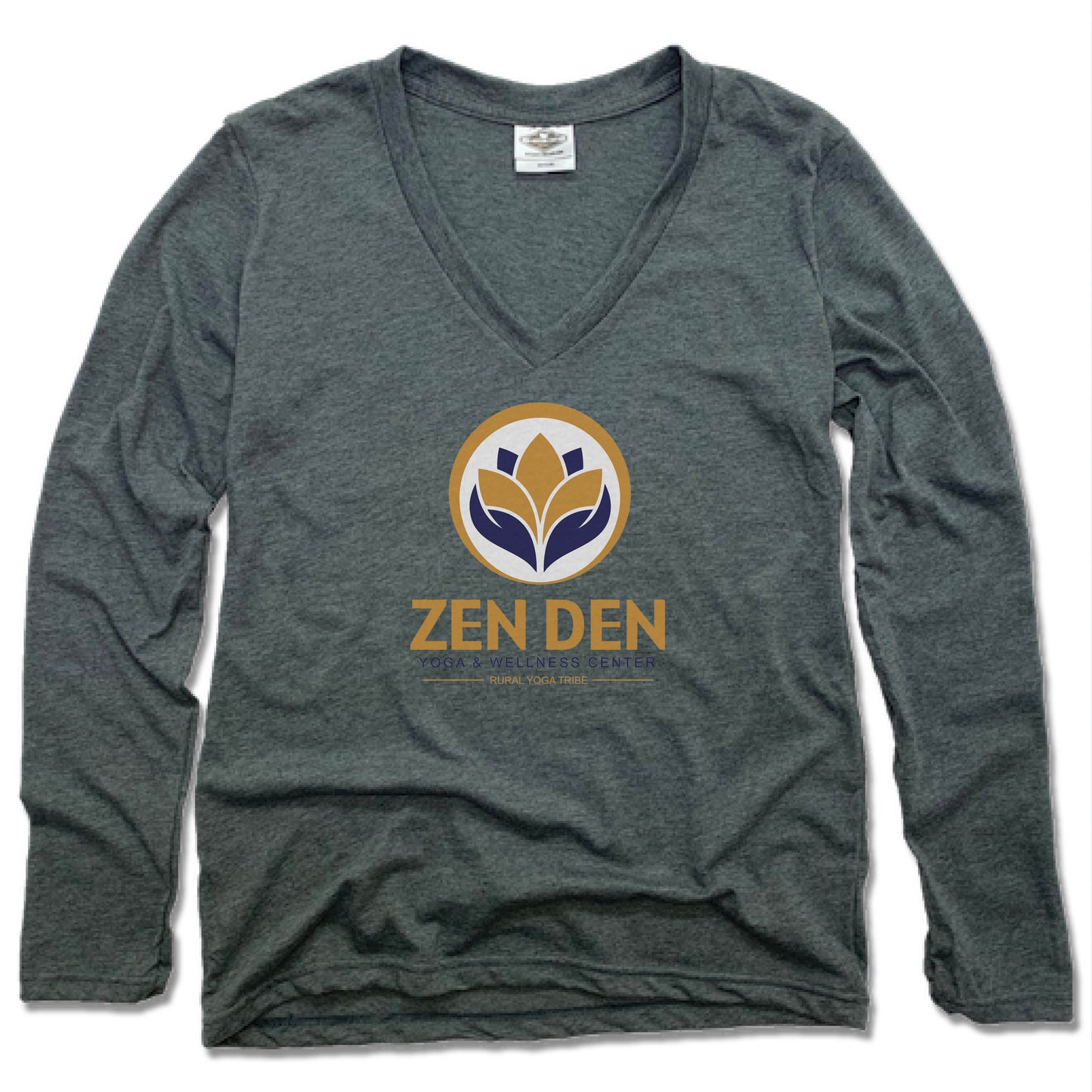 ZEN DEN BY RURAL YOGA TRIBE | LADIES' LONG SLEEVE TEE | COLOR LOGO - My State Threads