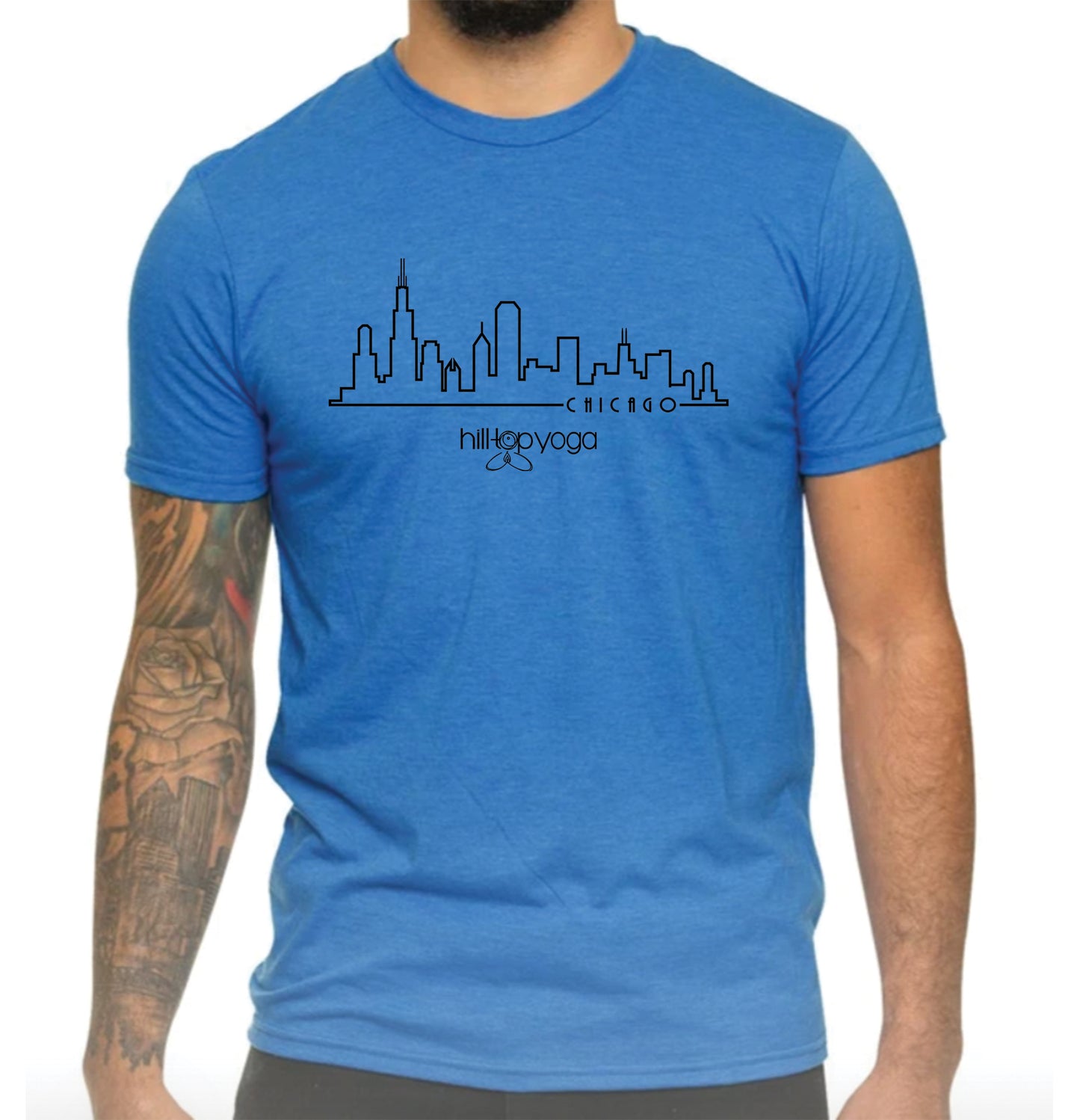 Hilltop Yoga | UNISEX BLUE Recycled Tri-Blend | Chicago