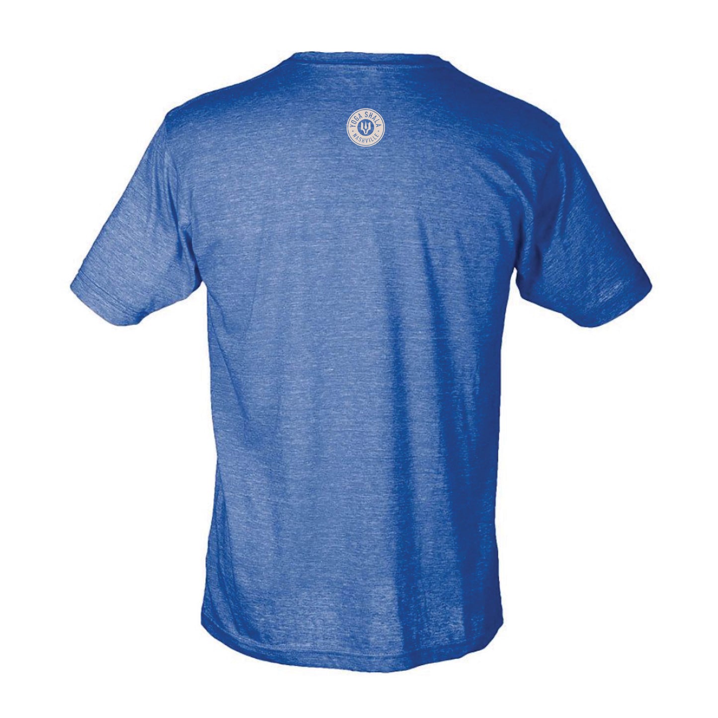 YOGA SHALA NASHVILLE | UNISEX BLUE TEE | YOGA SHALA WHEEL LOGO