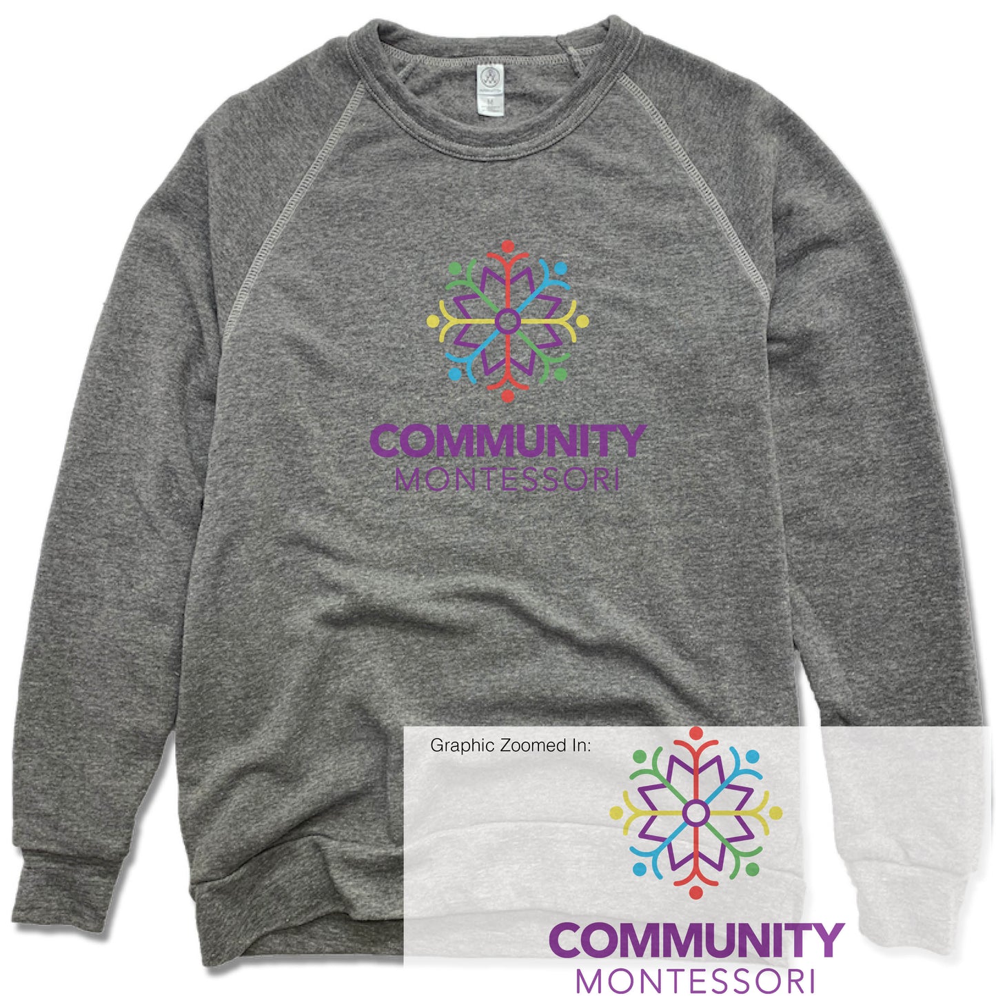 COMMUNITY MONTESSORI | FLEECE SWEATSHIRT | COLOR LOGO