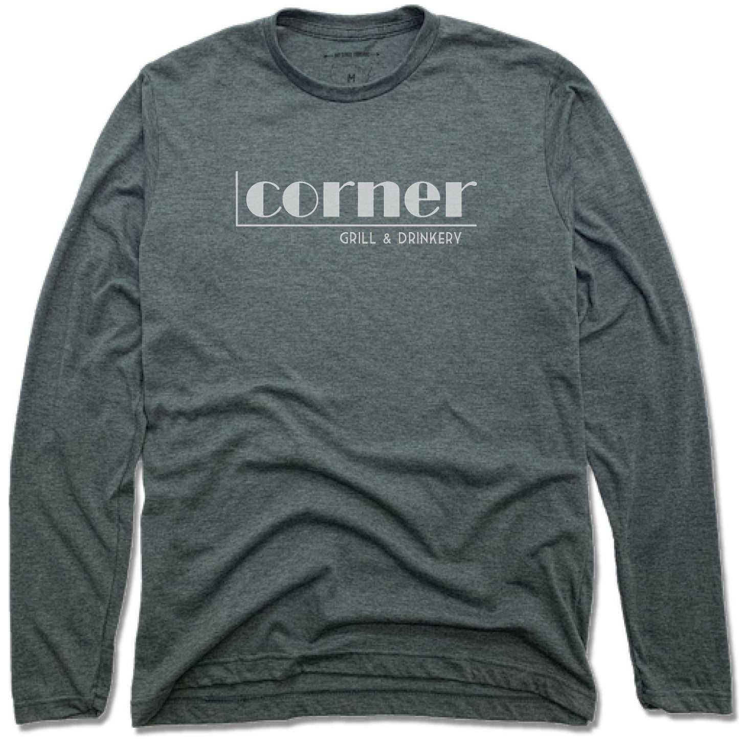 CORNER BAR | UNISEX LONG SLEEVE TEE | WHITE LOGO