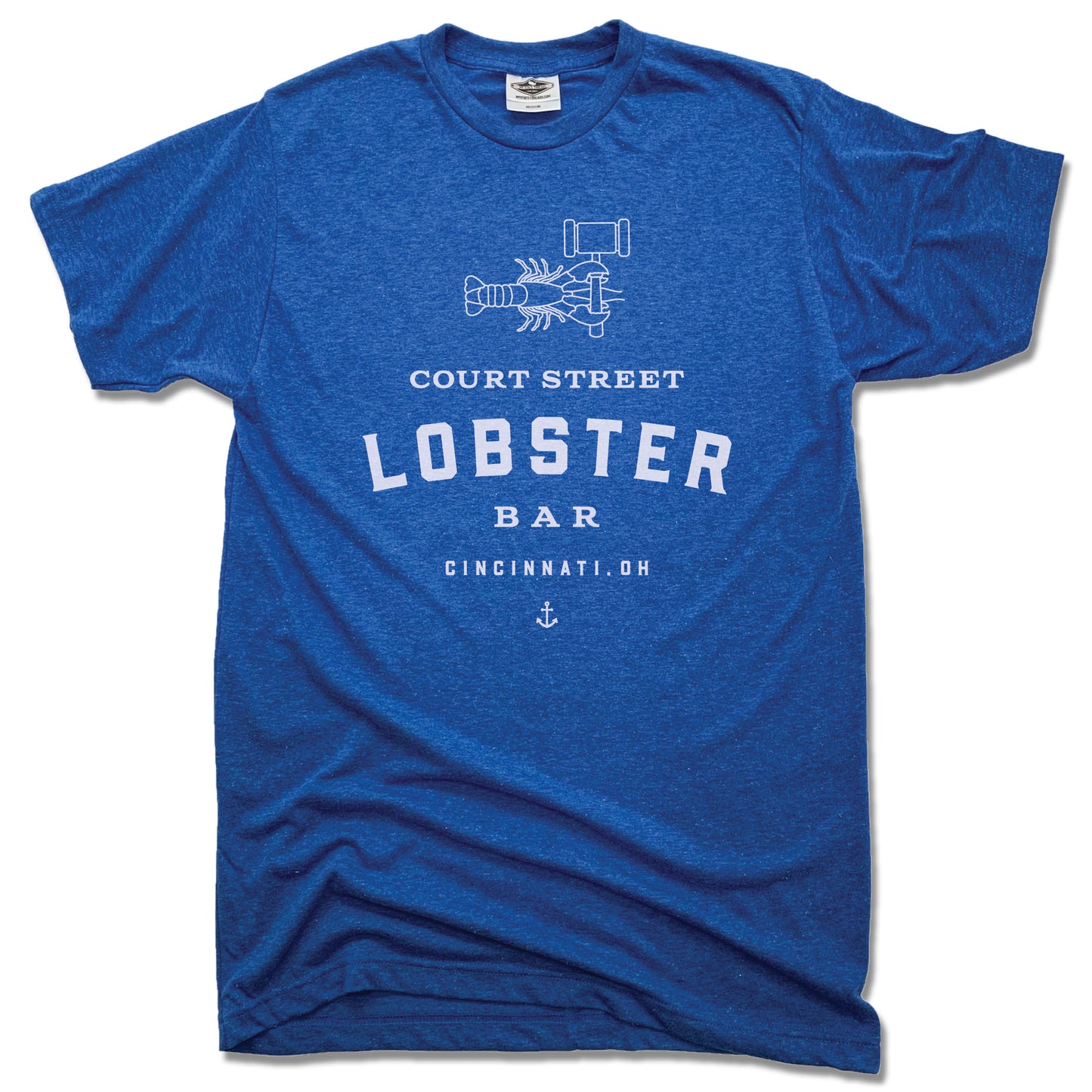 UNISEX BLUE TEE | LOGO | COURT STREET LOBSTER