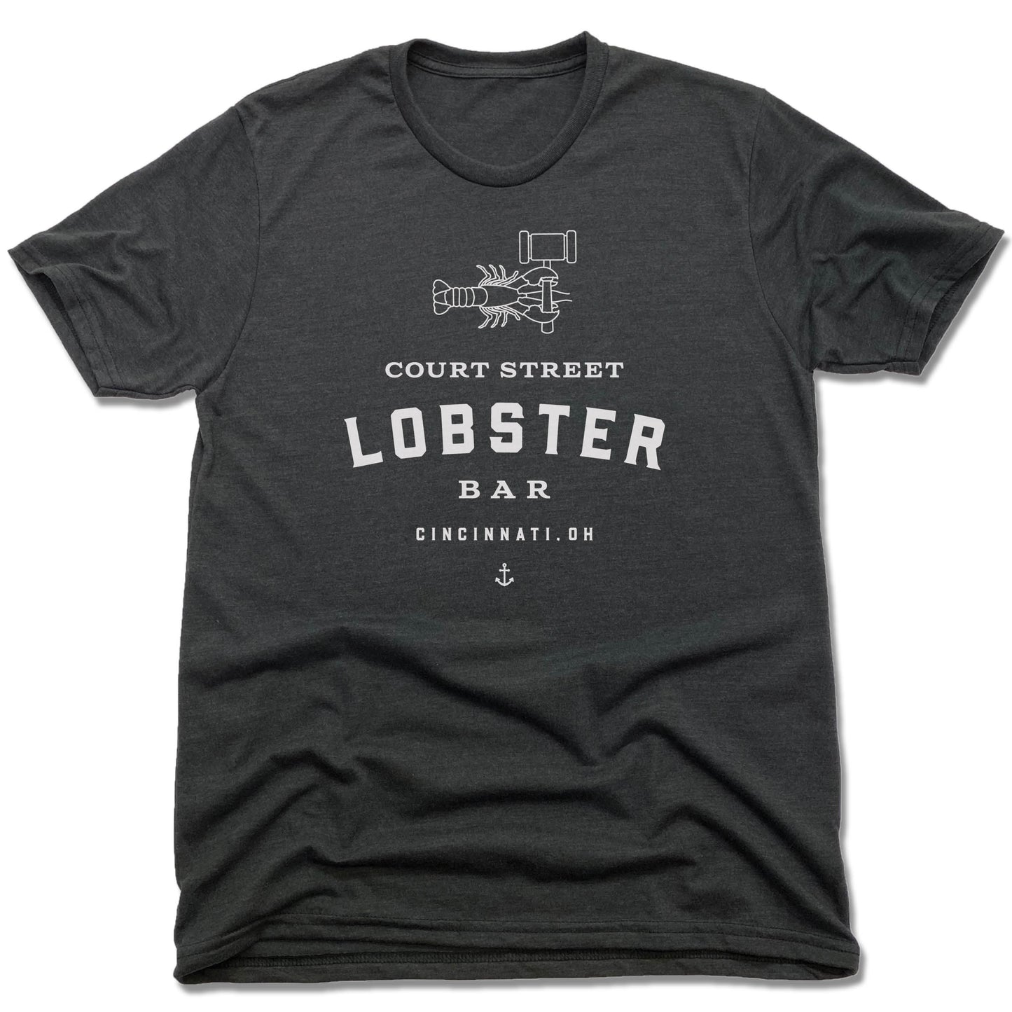 UNISEX BLACK Recycled Tri-Blend | LOGO | COURT STREET LOBSTER - My State Threads