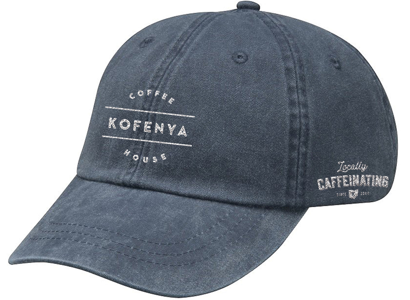 KOFENYA COFFEE | EMBROIDERED ROYAL HAT | WHITE LOGO