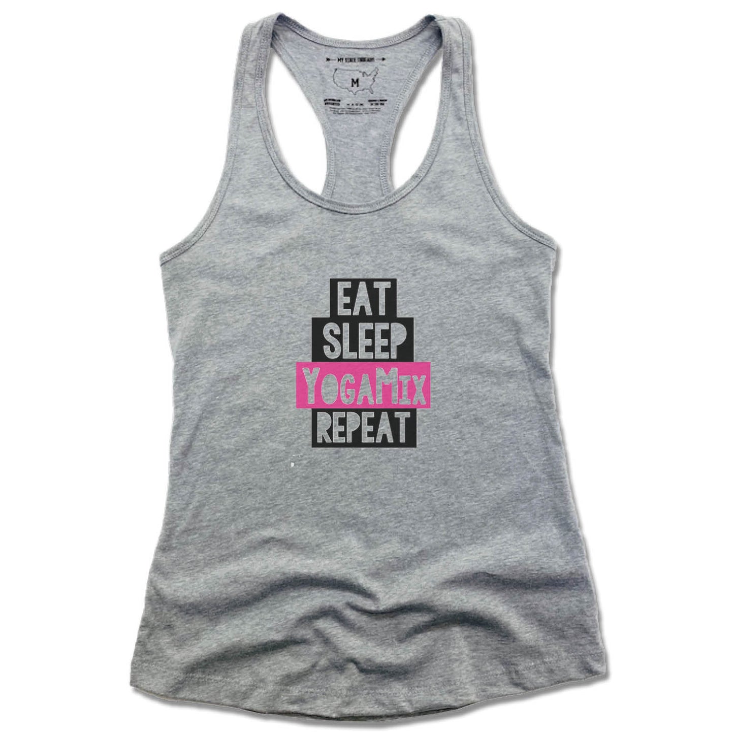 YOGA MIX ORLANDO | LADIES GRAY TANK | EAT SLEEP YOGAMIX REPEAT