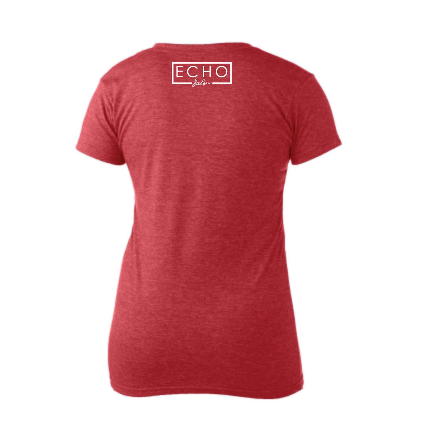 ECHO SALON | LADIES RED V-NECK | TEAM RED