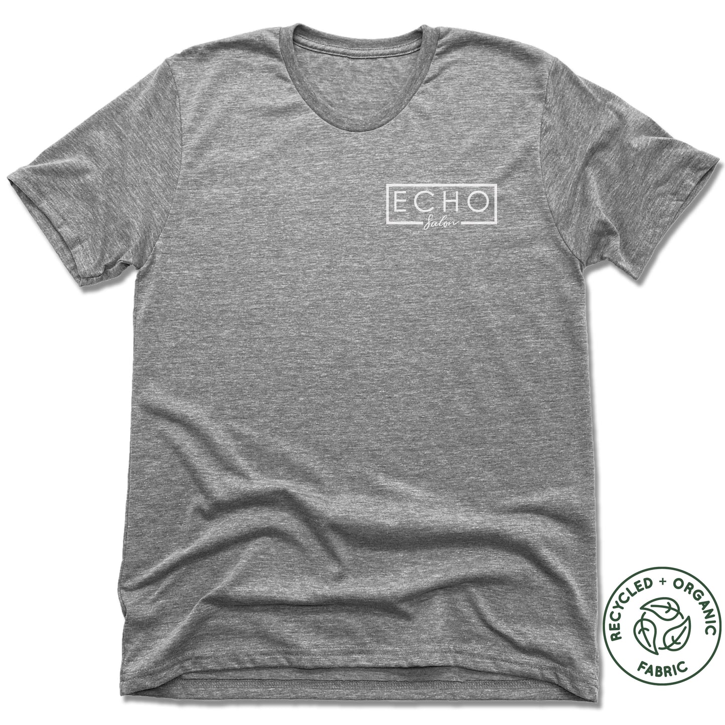 ECHO SALON | UNISEX GRAY Recycled Tri-Blend | LOGO