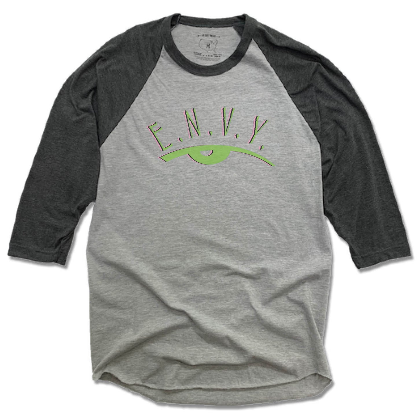 ENVY NOBODY VALUE YOURSELF | GRAY 3/4 SLEEVE | GREEN LOGO - My State Threads