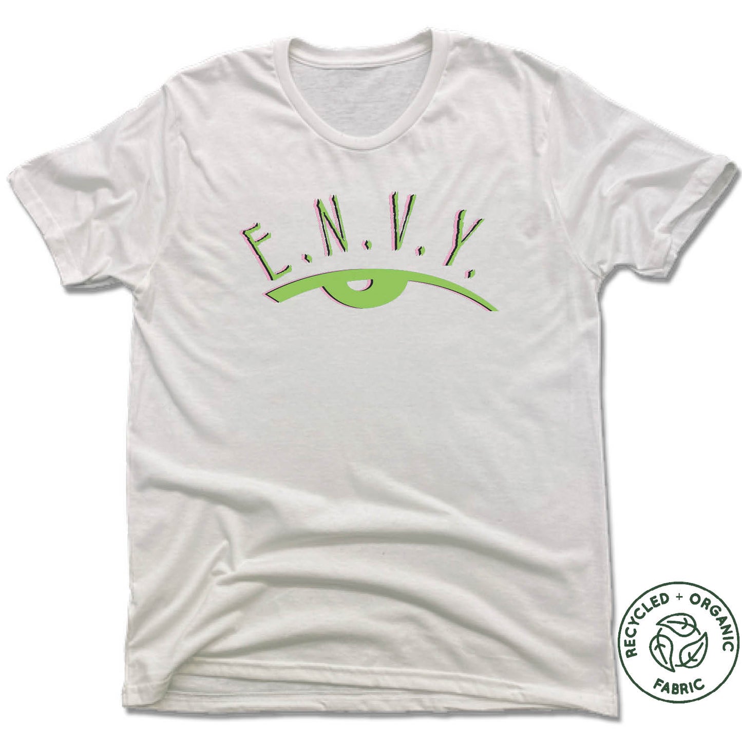 ENVY NOBODY VALUE YOURSELF | UNISEX WHITE Recycled Tri-Blend | GREEN LOGO - My State Threads