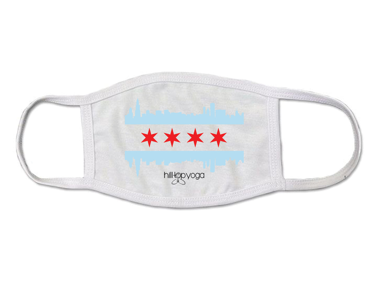 THE MANCHILD & THE YOGI | UNISEX WHITE FACEMASK | FLAG MASK