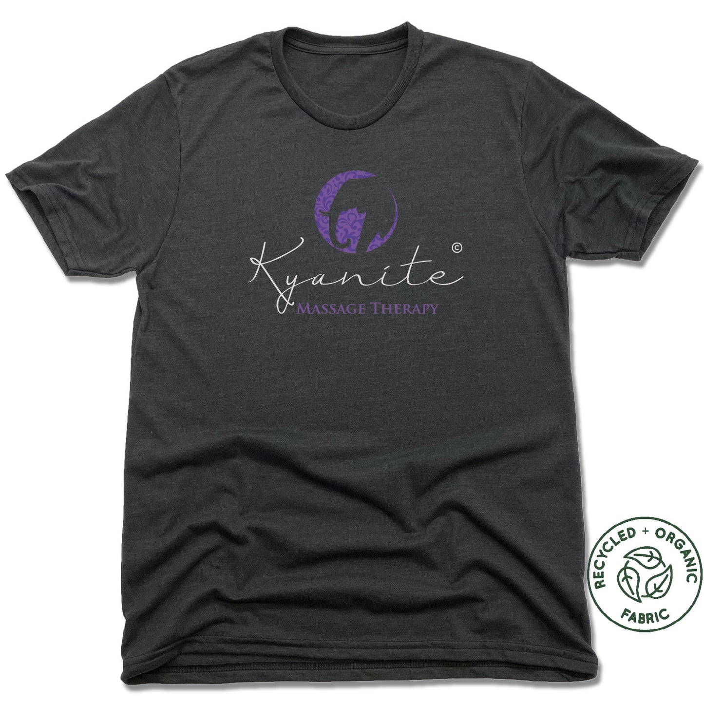 KYANITE MASSAGE THERAPY | UNISEX BLACK Recycled Tri-Blend | COLOR LOGO