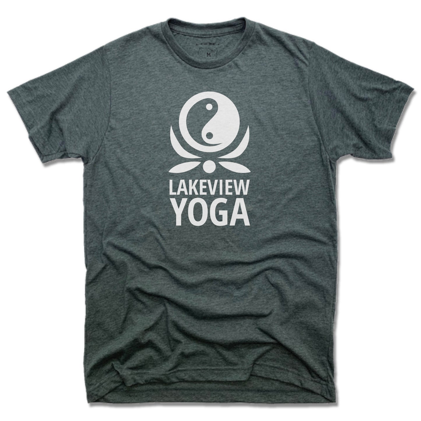 LAKEVIEW YOGA | UNISEX TEE | WHITE LOGO