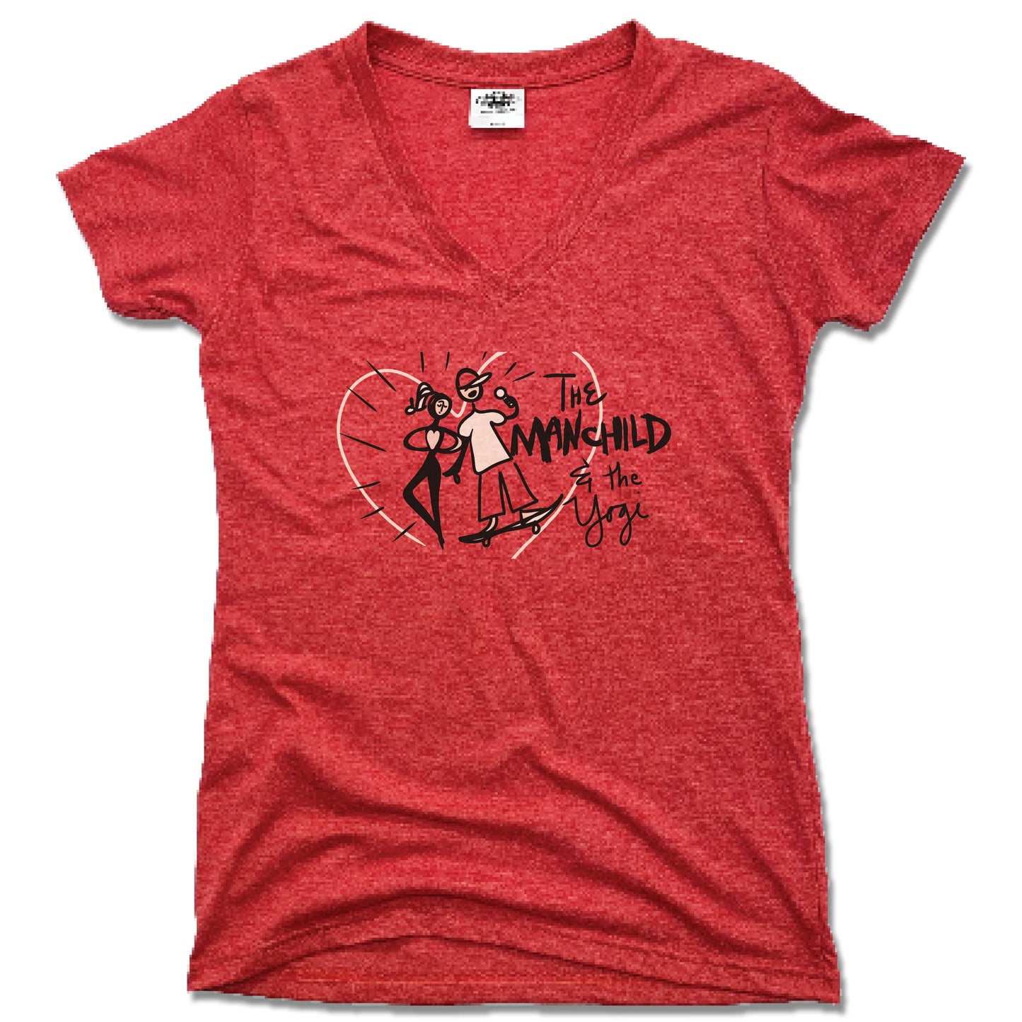 The Manchild & The Yogi | LADIES RED V-NECK