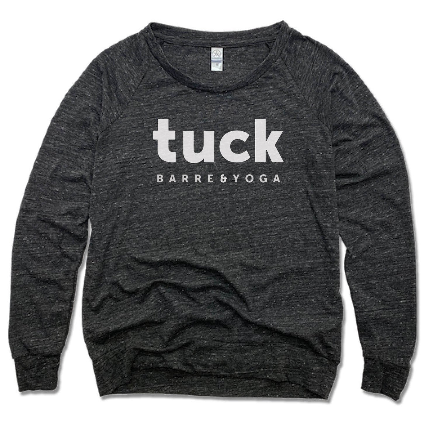 TUCK BARRE & YOGA | LADIES SLOUCHY | WHITE LOGO