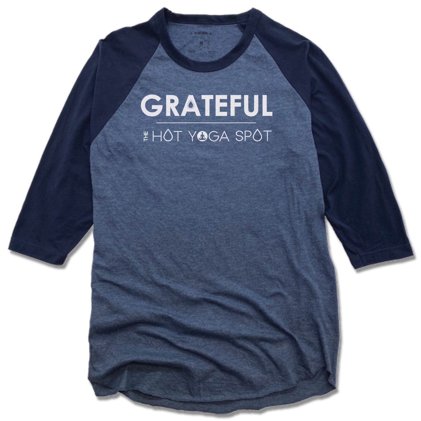 THE HOT YOGA SPOT | DENIM/NAVY 3/4 SLEEVE | YOGA SPOT GRATEFUL