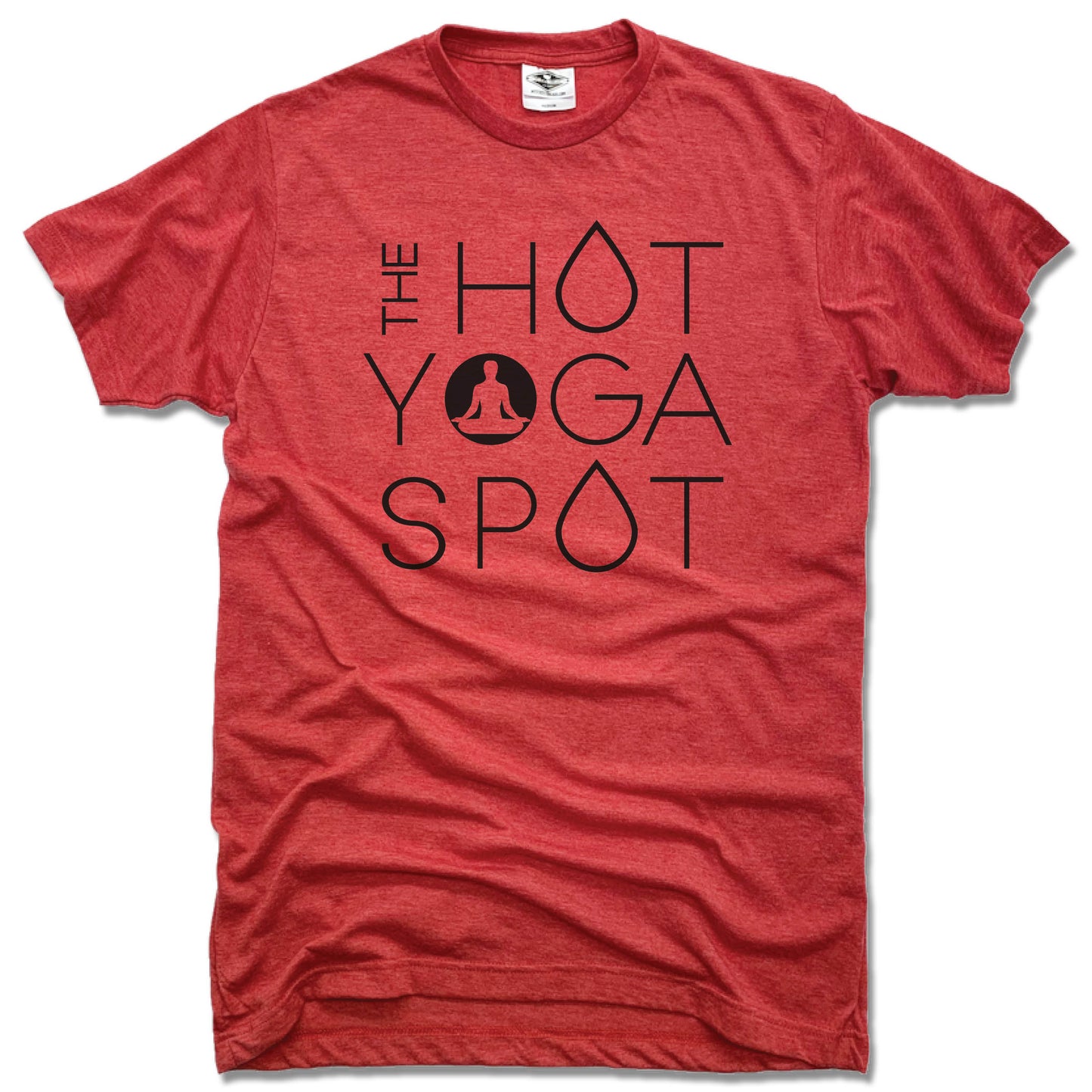 THE HOT YOGA SPOT | UNISEX RED TEE | BLACK LOGO - My State Threads
