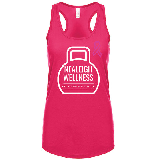 NEALEIGH WELLNESS | LADIES PINK TANK | WHITE LOGO