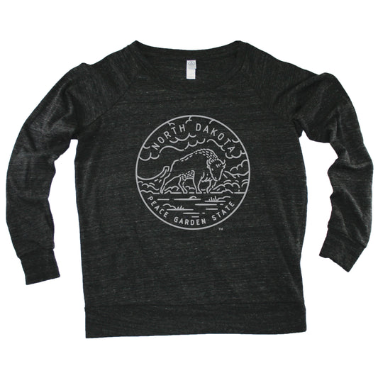 NORTH DAKOTA LADIES' SLOUCHY | STATE SEAL | PEACE GARDEN STATE