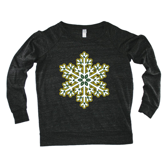 WISCONSIN LADIES' SLOUCHY | SNOWFLAKE | GREEN/GOLD
