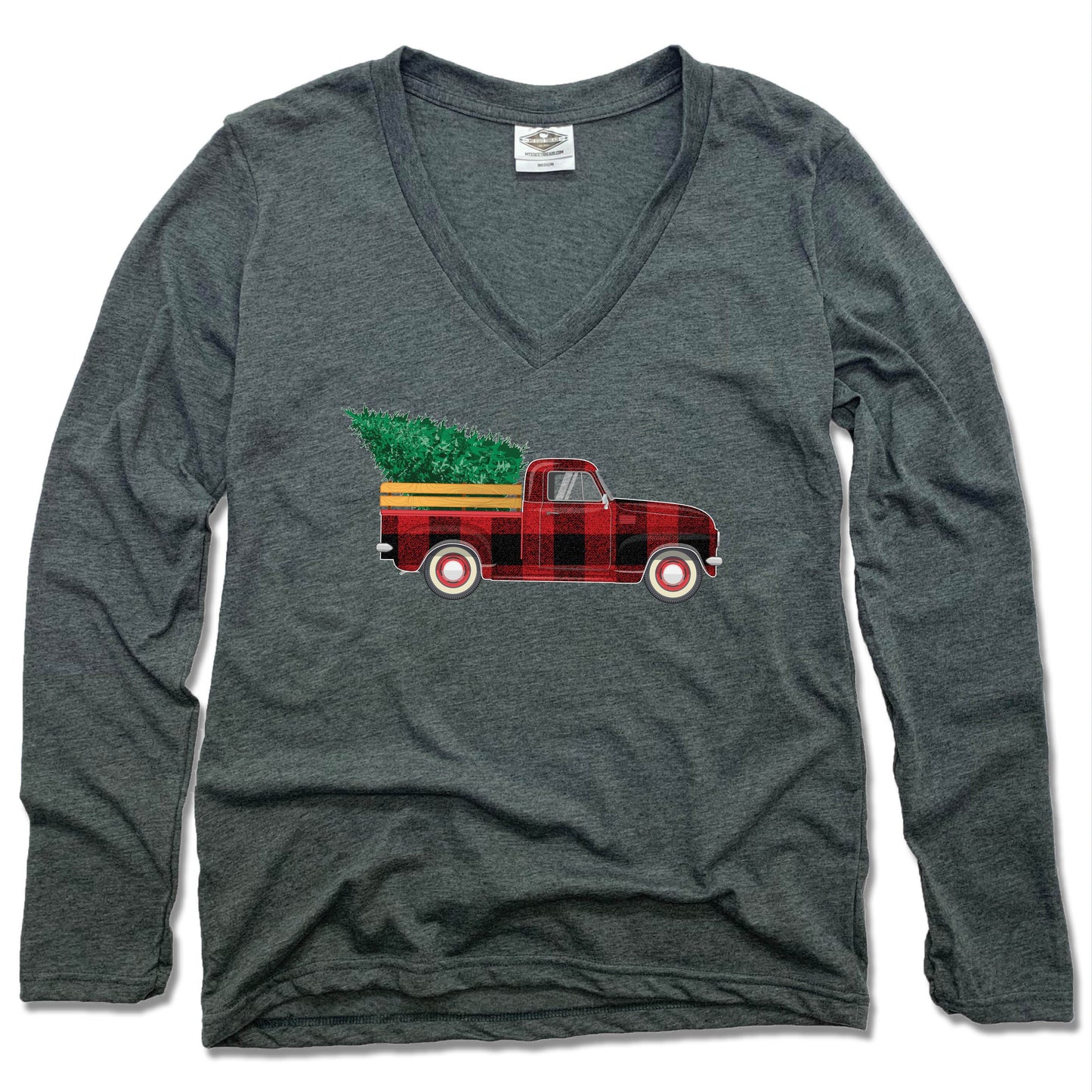 HOLIDAY TRUCK | LADIES LONGSLEEVE | PLAID