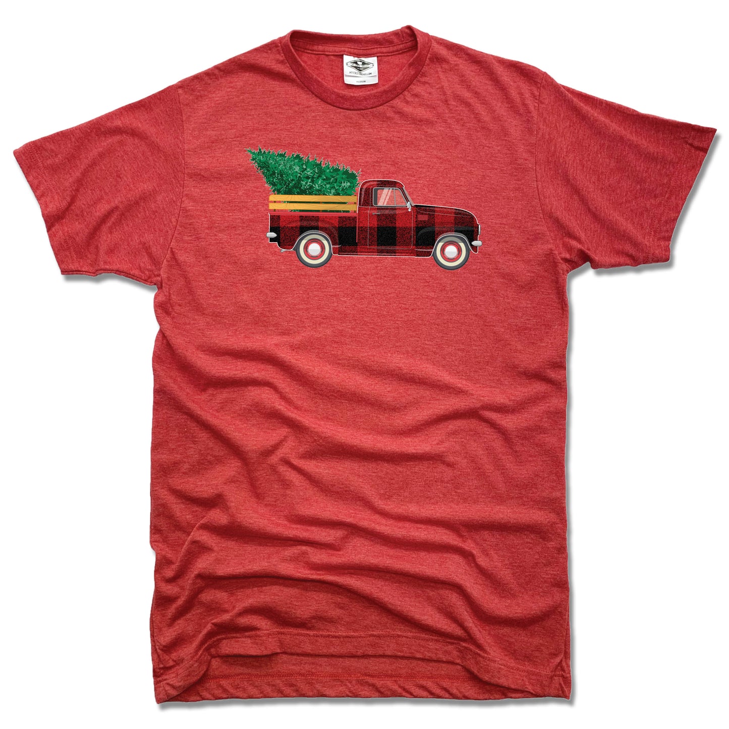HOLIDAY TRUCK | UNISEX RED TEE | PLAID