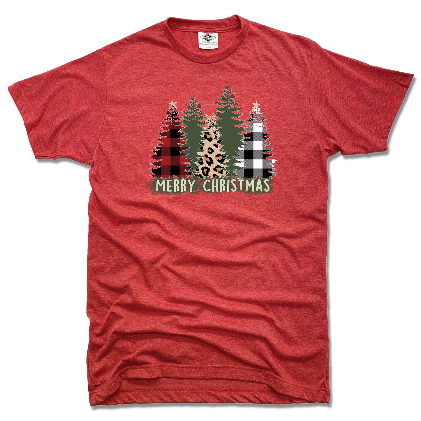 CHRISTMAS TREES | UNISEX RED TEE | COMFY PATTERNS