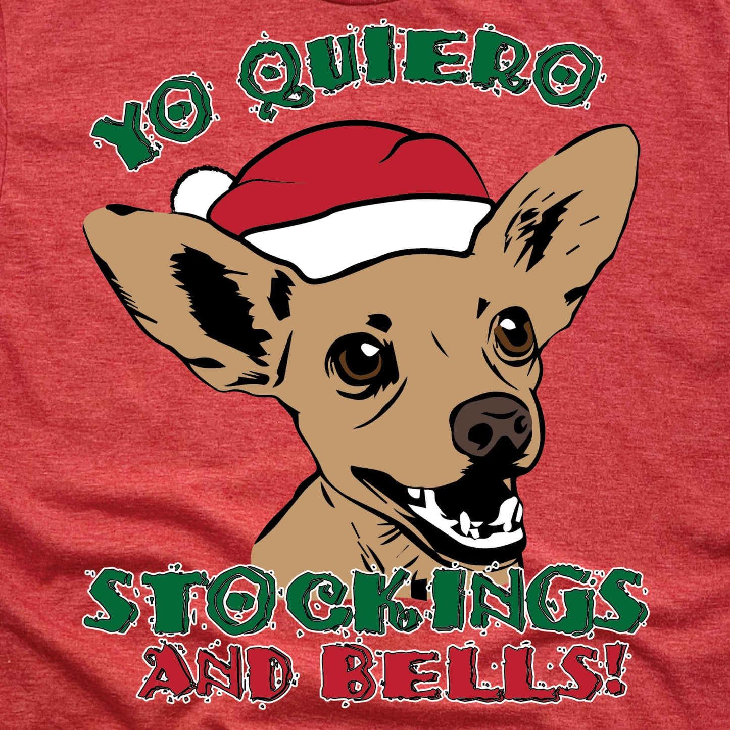 YO QUIERO | UNISEX RED TEE | STOCKINGS AND BELLS