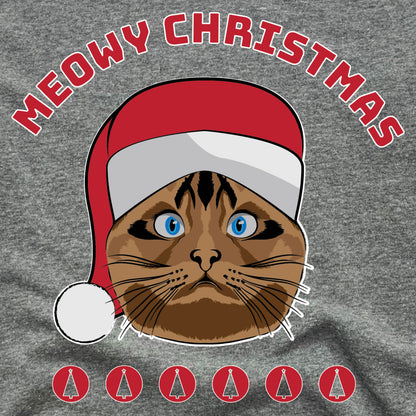 CHRISTMAS CAT | ONESIE GRAY | MEOWY CHRISTMAS