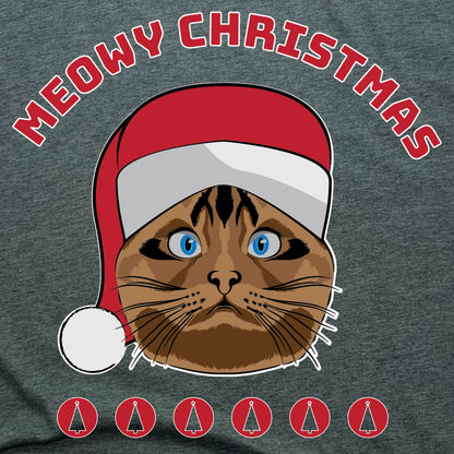 CHRISTMAS CAT | UNISEX TEE | MEOWY CHRISTMAS