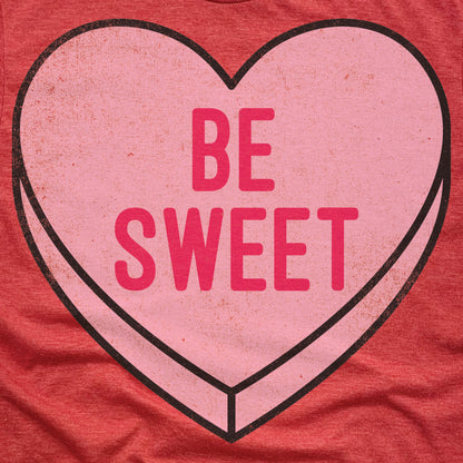 CANDY HEART | LADIES RED V-NECK | BE SWEET