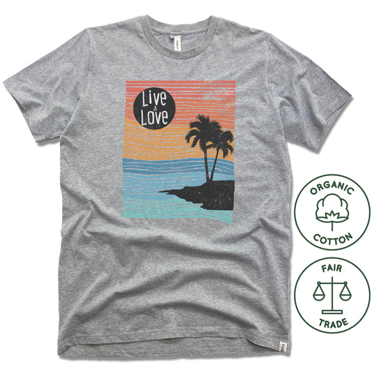 PALM TREE | FREESET UNISEX TEE | LIVE AND LOVE LINE ART