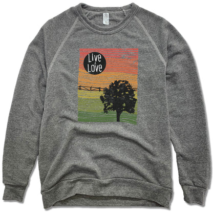 BEAUTIFUL LAND | FLEECE SWEATSHIRT | LIVE AND LOVE LINE ART