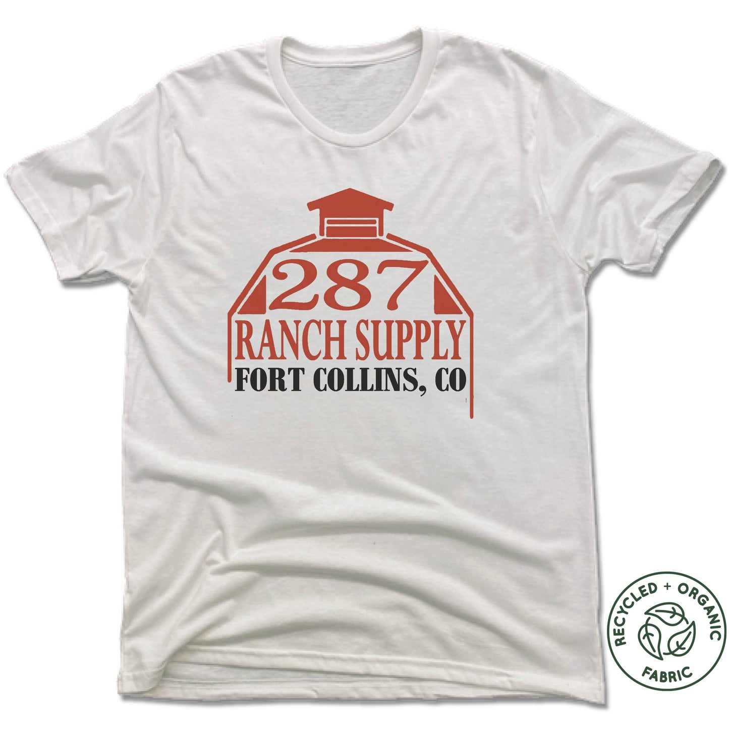 287 RANCH SUPPLY & BOUTIQUE | UNISEX WHITE Recycled Tri-Blend | LOGO