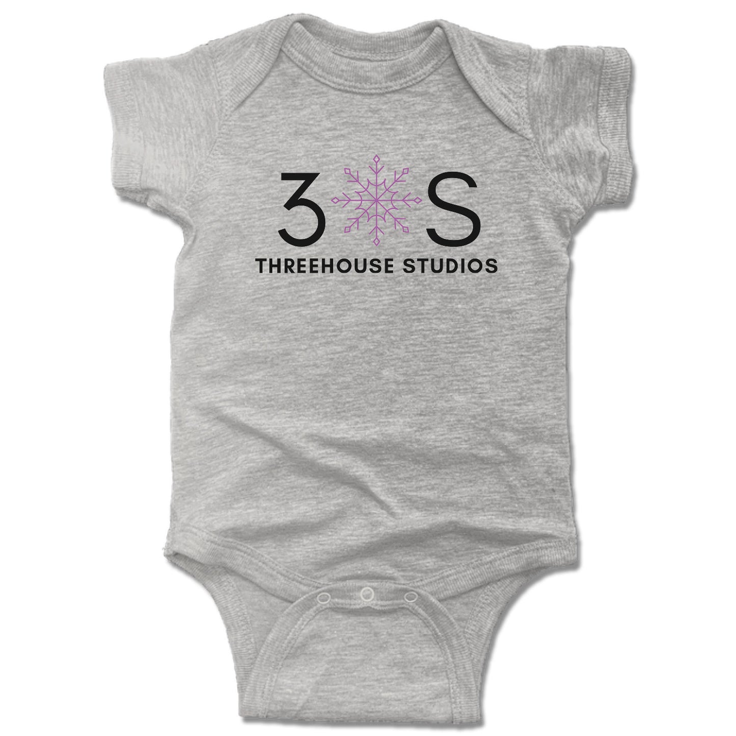 THREEHOUSE STUDIOS | GRAY ONESIE | 3S Snowflake