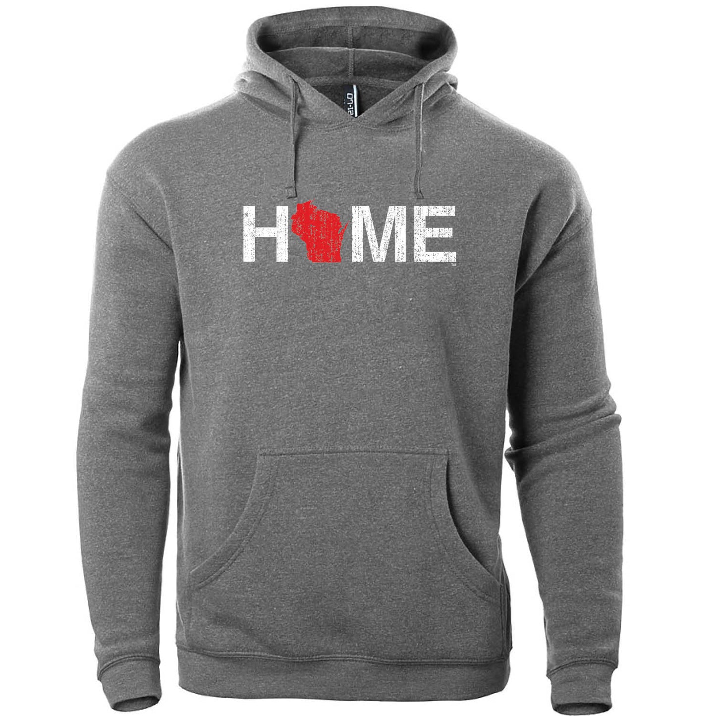 WISCONSIN LIGHT GRAY HOODIE | HOME | RED