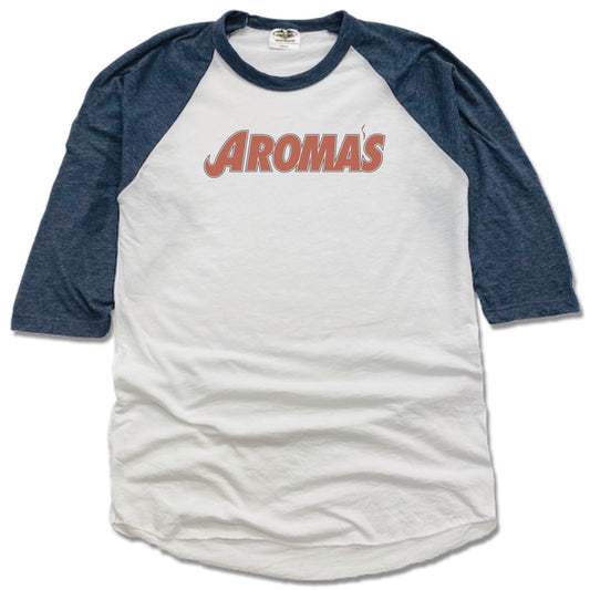 AROMA'S JAVA CAFE | NAVY 3/4 SLEEVE | LOGO