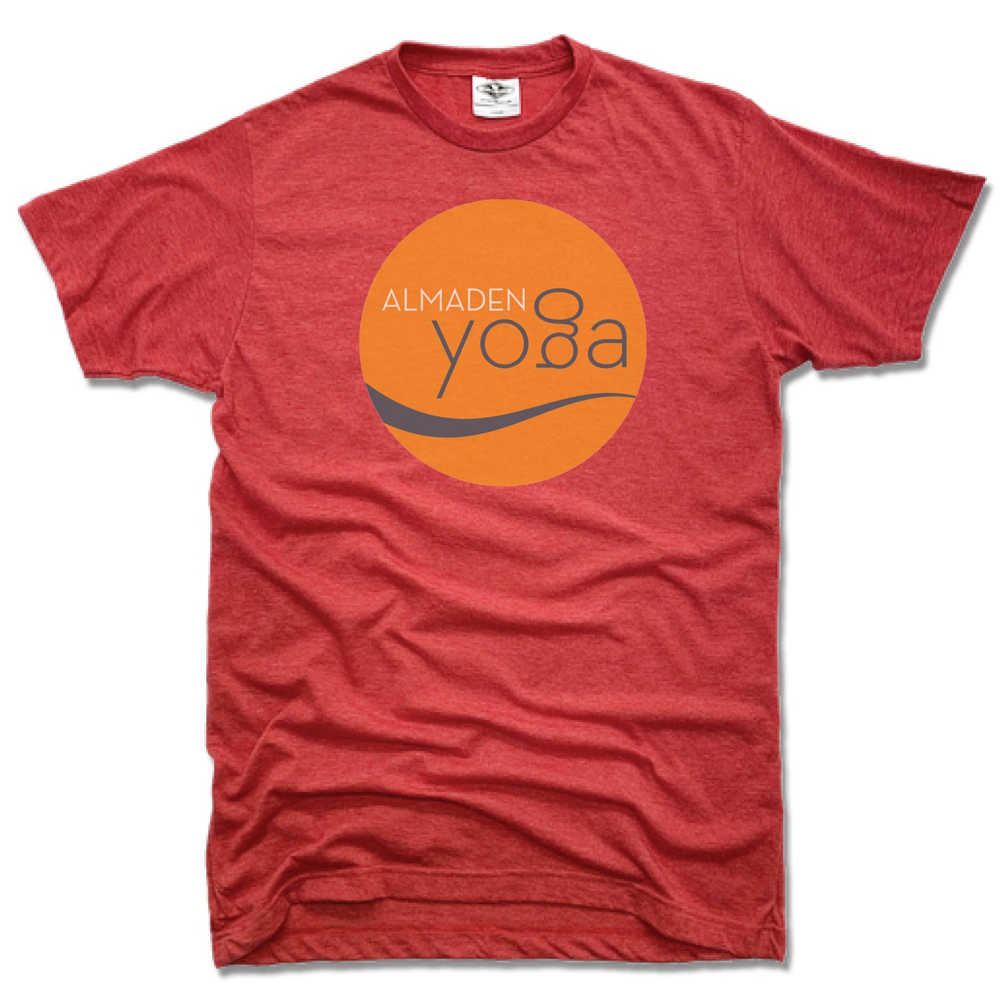 ALMADEN YOGA | UNISEX RED TEE | COLOR LOGO