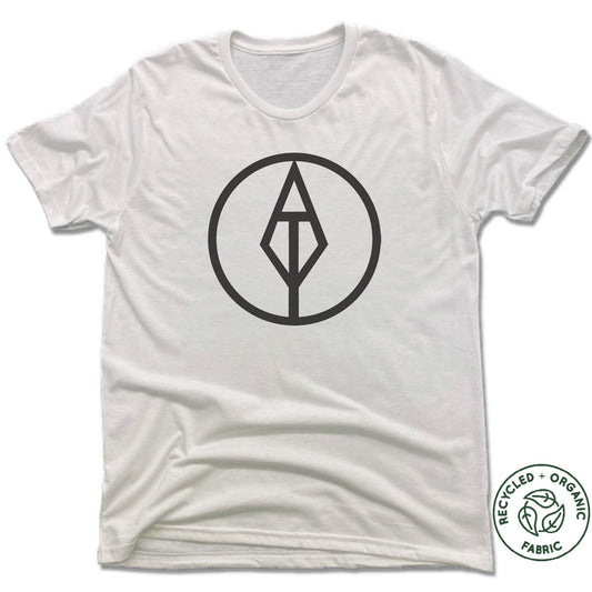 AIM TRUE YOGA | UNISEX WHITE Recycled Tri-Blend | BLACK LOGO