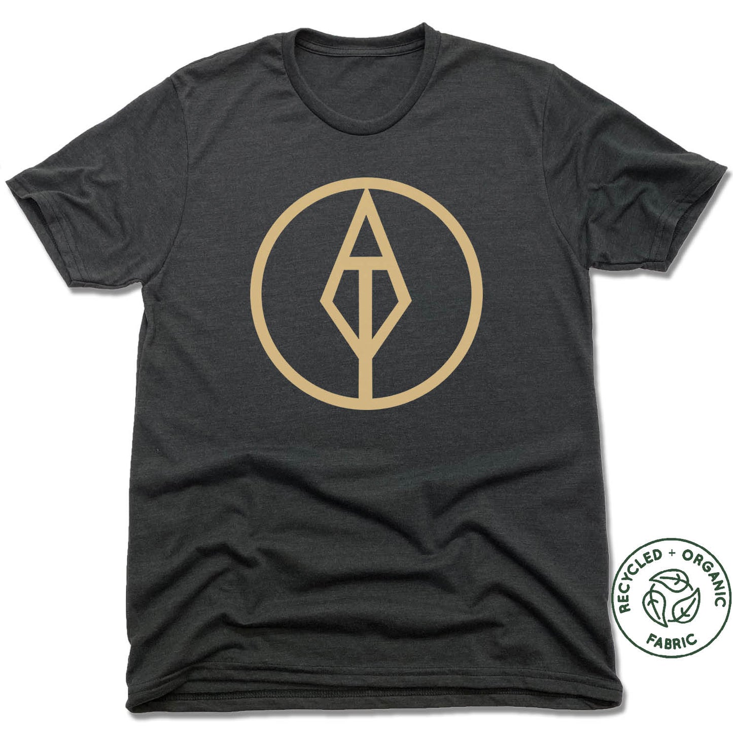 AIM TRUE YOGA | UNISEX BLACK Recycled Tri-Blend | GOLD LOGO